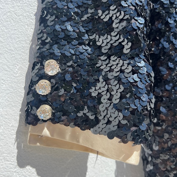 VTG Black Sequin Ringleader Jacket - Picture 3 of 13